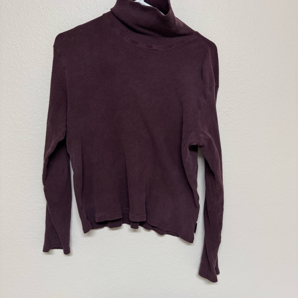 Aeropostale Deep Purple Ribbed Turtleneck